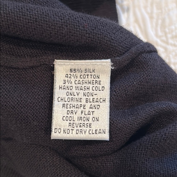 Talbots Black Beaded Sweater  3/4 length sleeves - Picture 5 of 5